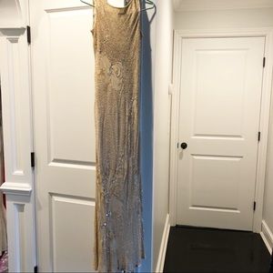 Cristall Collection Nude / Beige Beaded Gown